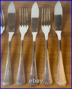 Couverts à poisson x6 Christofle modèle América en métal argenté bon état