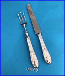 Couverts de service à découper ERCUIS modèle LAURIERS métal argenté couteau