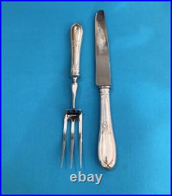 Couverts de service à découper ERCUIS modèle LAURIERS métal argenté couteau