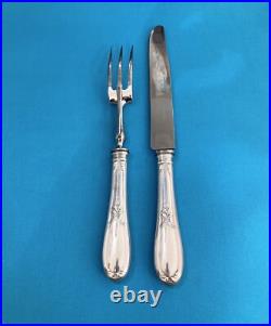 Couverts de service à découper ERCUIS modèle LAURIERS métal argenté couteau