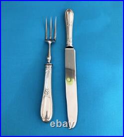 Couverts de service à découper ERCUIS modèle LAURIERS métal argenté couteau