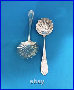 Couverts de service à fraise ERCUIS modèle IRIS métal argenté ART NOUVEAU pelle