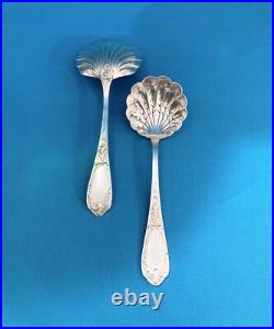 Couverts de service à fraise ERCUIS modèle IRIS métal argenté ART NOUVEAU pelle