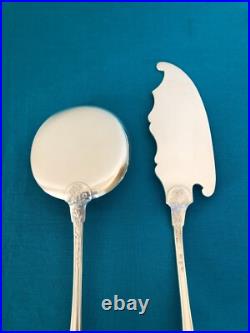Couverts de service à glace ART NOUVEAU métal argenté SFAM modèle CHRYSANTHEMES