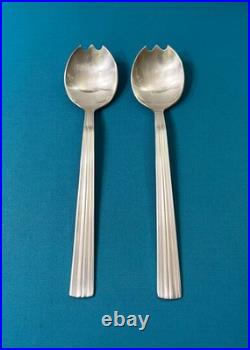 Couverts de service à salade CHRISTOFLE modèle MIRA métal argenté ART DÉCO