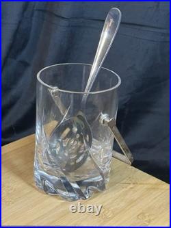 Cristal de Daum vintage Seau à glace modèle Bleneau 1960 Anse métal argenté