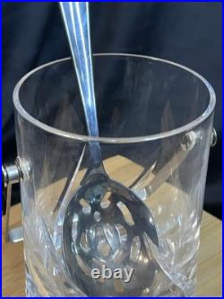 Cristal de Daum vintage Seau à glace modèle Bleneau 1960 Anse métal argenté