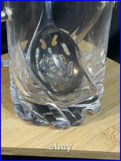 Cristal de Daum vintage Seau à glace modèle Bleneau 1960 Anse métal argenté