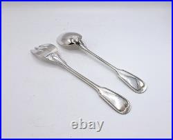 Cuillère à ragoût et sa Fourchette Modèle Filet Métal argenté