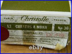 Cuillères Moka Christofle Modèle Versailles Argent Plaqué Doré Silver Silber
