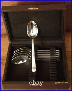 Cuillères à café, thé métal argenté Christofle Modèle Aria bicolore