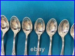 Cuillères a moka ERCUIS modèle LOUIS XV métal argenté 11 cm ROCAILLE café thé