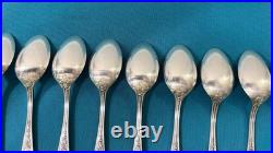 Cuillères a moka ERCUIS modèle LOUIS XV métal argenté 11 cm ROCAILLE café thé