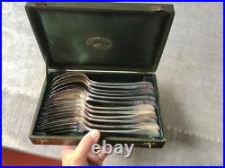 Cuillères et fourchettes métal argenté CHRISTOFLE modèle CLUNY 6+6