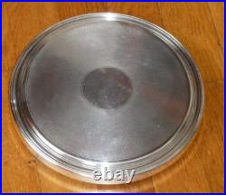 Dessous de plat CHRISTOFLE à fond guilloché en métal argenté modèle cléry superb