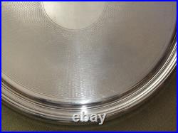 Dessous de plat CHRISTOFLE à fond guilloché en métal argenté modèle cléry superb