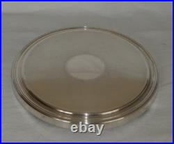 Dessous de plat CHRISTOFLE à fond guilloché en métal argenté modèle cléry superb