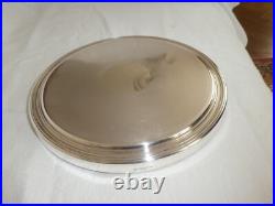 Dessous de plat CHRISTOFLE à fond guilloché en métal argenté modèle cléry superb