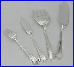 Dixi, 12 couverts à poisson + 1 couvert de service modèle Contours métal argenté