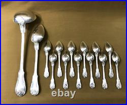 E. LEPERE ancienne ménagère 38 couverts en métal argenté Modèle FILET COQUILLE E. LEPERE ancienne ménagère 38 couverts en métal argenté Modèle FILET COQUILLE