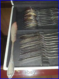 ERCUIS 11+12 couteaux et fourchettes à poisson métal argenté modele Pompadour