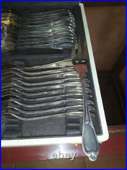 ERCUIS 11+12 couteaux et fourchettes à poisson métal argenté modele Pompadour