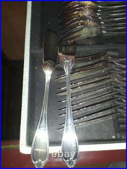 ERCUIS 11+12 couteaux et fourchettes à poisson métal argenté modele Pompadour