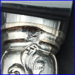 ERCUIS 12 COUTEAUX DE TABLE EN MÉTAL ARGENTÉ Modèle DUBARRY / DU BARRY