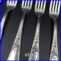 ERCUIS 12 FOURCHETTES DE TABLE EN MÉTAL ARGENTÉ Modèle DUBARRY / DU BARRY