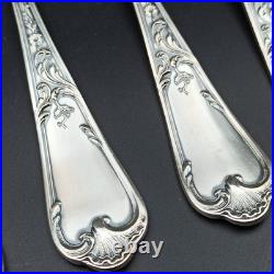 ERCUIS 12 FOURCHETTES DE TABLE EN MÉTAL ARGENTÉ Modèle DUBARRY / DU BARRY