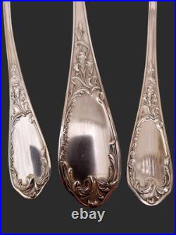 ERCUIS Couverts de service Salade, Louche Modèle IRIS ART NOUVEAU, Métal Argenté