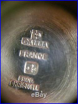 Élégante saupoudreuse métal argenté modèle godrons Christofle Collection Gallia