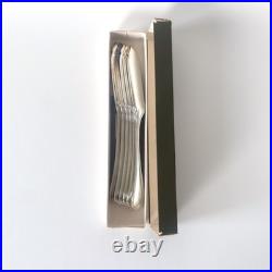 Ensemble de 6 couteaux à poissons Christofle en métal argenté, modèle Spatours