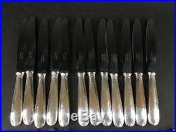 Ensembles de 24 couteaux Christofle métal argenté modèle Versailles