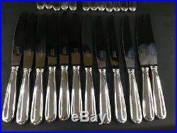 Ensembles de 24 couteaux Christofle métal argenté modèle Versailles