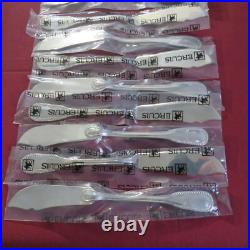 Ercuis 12 couteaux a poisson en métal argenté modèle perles sous blister