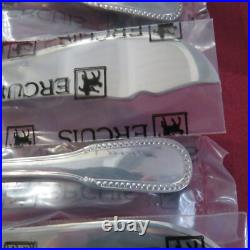 Ercuis 12 couteaux a poisson en métal argenté modèle perles sous blister