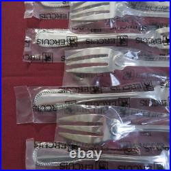 Ercuis 12 fourchettes a poisson en métal argenté modèle perles sous blister