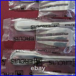 Ercuis 12 fourchettes a poisson en métal argenté modèle perles sous blister