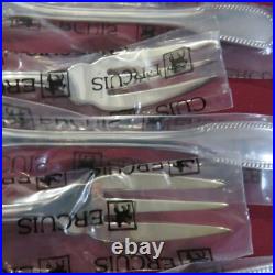 Ercuis 12 fourchettes a poisson en métal argenté modèle perles sous blister