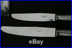 Ercuis 24 Couteaux (table & dessert) métal argenté modèle Valençay (neufs)