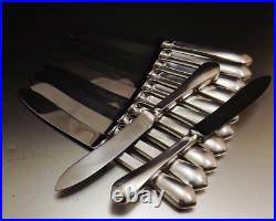 Ercuis Modele Citeaux 12 Grands Couteaux De Table En Metal Argente Vers 1970 Ercuis Modele Citeaux 12 Grands Couteaux De Table En Metal Argente Vers 1970