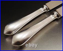 Ercuis Modele Citeaux 12 Grands Couteaux De Table En Metal Argente Vers 1970 Ercuis Modele Citeaux 12 Grands Couteaux De Table En Metal Argente Vers 1970