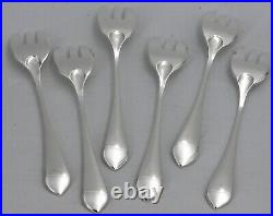 Ercuis modèle Citeaux, 6 fourchettes à huitres, parfait état, métal argenté