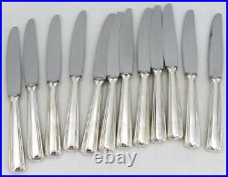 Ercuis modèle Islande, 12 couteaux à entremets/dessert/fromage, métal argenté
