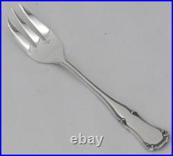 Ercuis modèle Valençay, 12 fourchettes à gâteaux en métal argenté excellent état