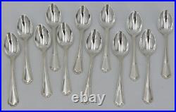 Ercuis modèle Victoria, 12 cuillères à moka/café, métal argenté, 11 cm