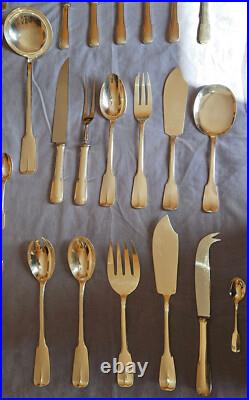 Félix Frères Partie de ménagère 115 pièces métal argenté modèle uniplat / cluny