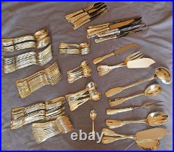Félix Frères Partie de ménagère 115 pièces métal argenté modèle uniplat / cluny