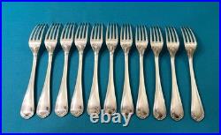 Fourchettes a entremets CHRISTOFLE modèle SPATOURS métal argenté couvert 17,5 cm